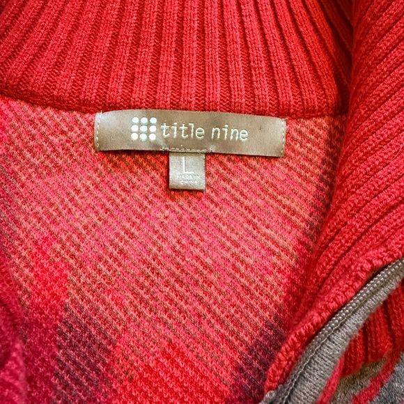 Title Nine Red and Gray Women's Sweater - Picture 9 of 10